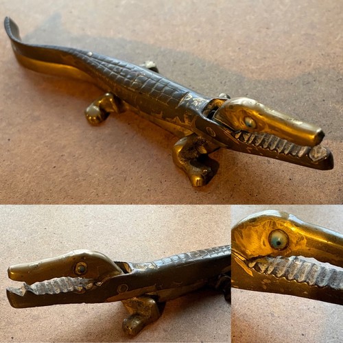 Vintage messing krokodil - vintage,